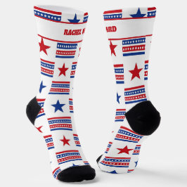 Calcetines 4 de julio Rojo y Azul