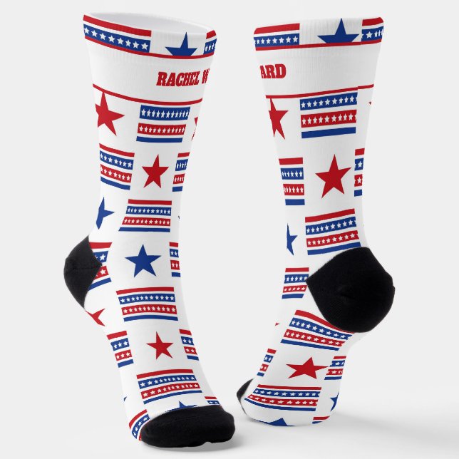 Calcetines 4 de julio Rojo y Azul (Angular)