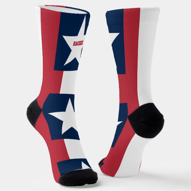 Calcetines 4 de julio, zócalos rojos y azules (Angular)