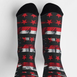 Calcetines 4 de julio, zócalos rojos y azules