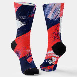 Calcetines 4 de julio, zócalos rojos y azules