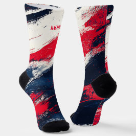 Calcetines 4 de julio, zócalos rojos y azules