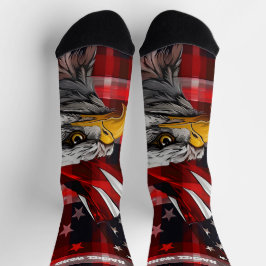 Calcetines 4 de julio, zócalos rojos y azules