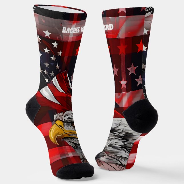 Calcetines 4 de julio, zócalos rojos y azules (Angular)