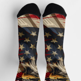 Calcetines 4 de julio, zócalos rojos y azules