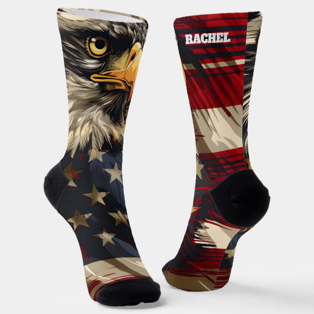 Calcetines 4 de julio, zócalos rojos y azules (Angular)