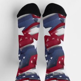 Calcetines 4 de julio, zócalos rojos y azules