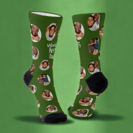 Calcetines 4 Mejor Papá De Los Mundos De Collage de fotos