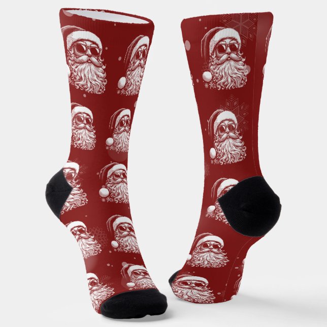 Calcetines 67 Meme Funny Santa Says Six Seven Christmas (Angular)