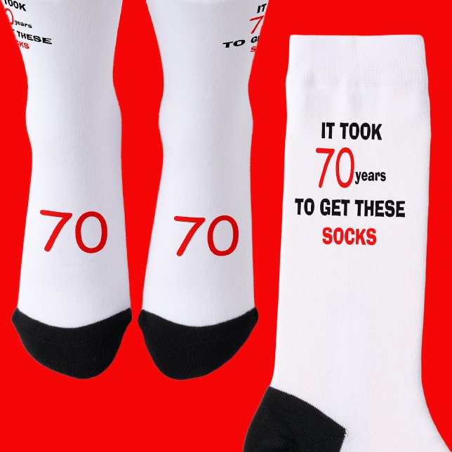 Calcetines 70th Birthday Socks Men Funny (Subido por el creador)