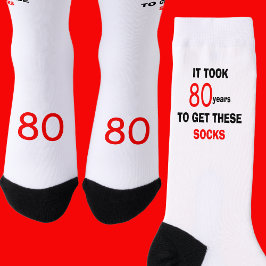 Calcetines 80th Birthday Socks Men Funny