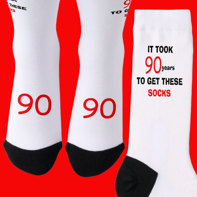 Calcetines 90th Birthday Socks Men Funny (Subido por el creador)