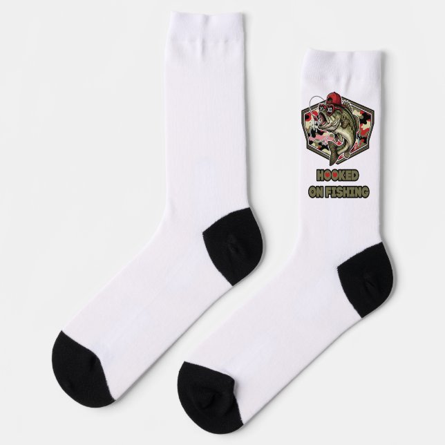 Calcetines A fun and bold illustration of a cool bass (Izquierda)