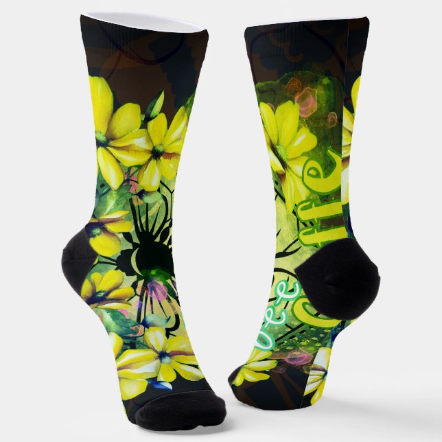 Calcetines Abeja, café (Angular)