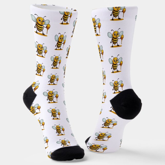 Calcetines Abeja de dibujos animados (Angular)