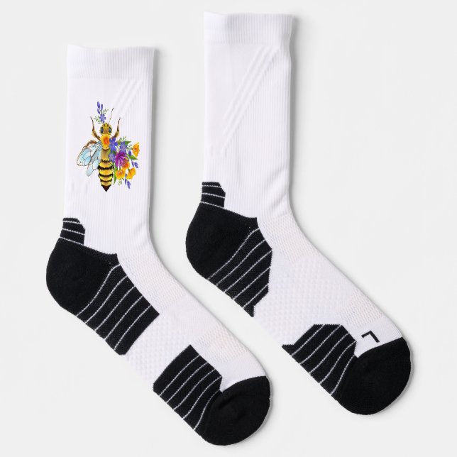 Calcetines Abeja de flor con plantas silvestres (Derecha)