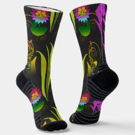 Calcetines Abstract Floral with Spirals 1