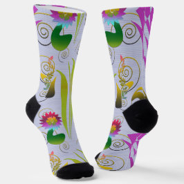 Calcetines Abstract Floral with Spirals 3