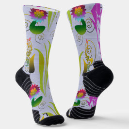Calcetines Abstract Floral with Spirals 3