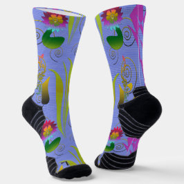 Calcetines Abstract Floral with Spirals 5