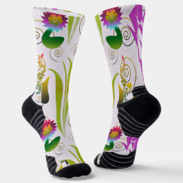 Calcetines Abstract Floral with Spirals 6