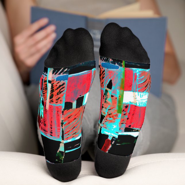 Calcetines Abstract Freedom – Custom Sustainable Premium Crew (Abajo)