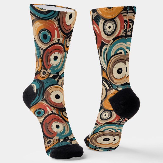 Calcetines Abstract Records Crew Socks (Angular)