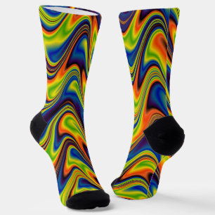 Calcetines Abstracto Colorido Ondulado