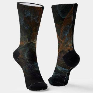 Calcetines abstracto dorado azul y gris