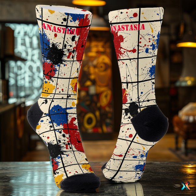 Calcetines abstractos con salpicaduras de pintura  (Subido por el creador)