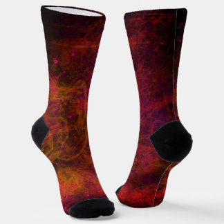 Calcetines abstractos de "Crimson Galaxy"