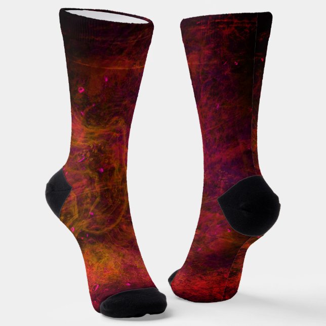 Calcetines abstractos de "Crimson Galaxy" (Angular)