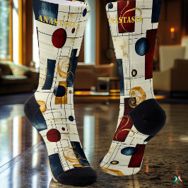 Calcetines abstractos elegantes con encanto geomét