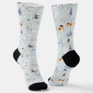 Calcetines Acogedor invierno Modelo de Villa de Patinaje Hiel
