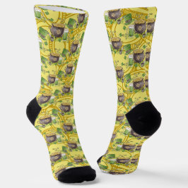 Calcetines Acuarela Cuatro Letras Trama Shamrock Gold