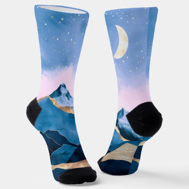 Calcetines Acuarela Golden Celestial Peaks (Angular)