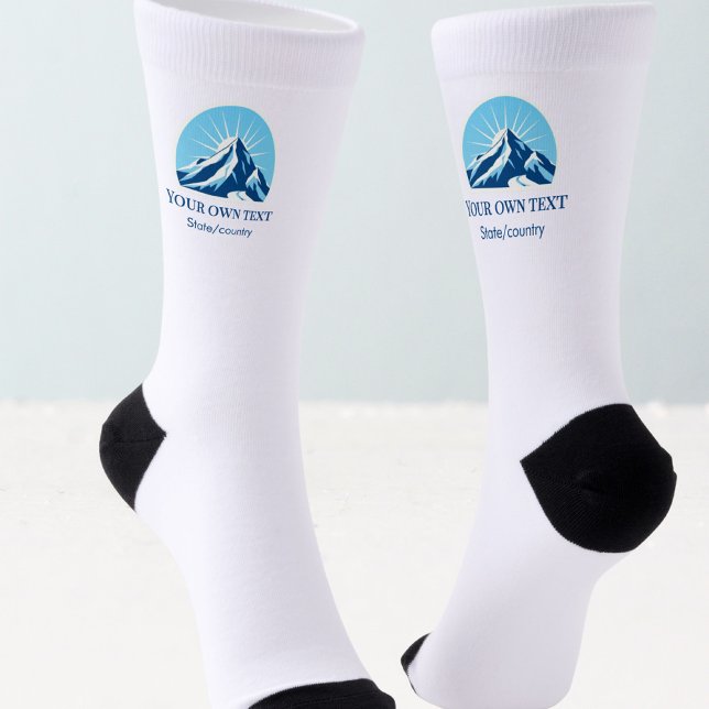 Calcetines Add your own text ski resort mountain hiking (Subido por el creador)
