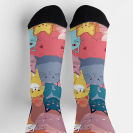 Calcetines Adorable colección de ganchos inspirados en el gat