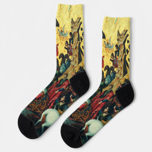 Calcetines Adoración de los Reyes por Michele Damaschino