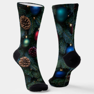 Calcetines Adornos Clásicos Elegantes para Árbol de Navidad