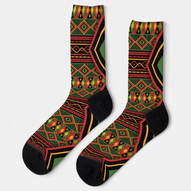 Calcetines  African Print Africa Rasta Roots Afri Socks (Izquierda)