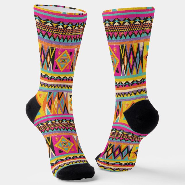 Calcetines African Wax Print Africa United UNIA Afri Socks (Angular)
