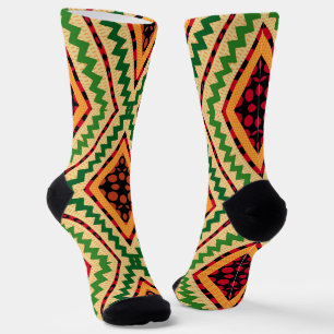 Calcetines Afro Pop Kente Amarillo