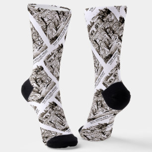 Calcetines Afuera Con Su Cabeza De Maravilla Alice Queen Cita