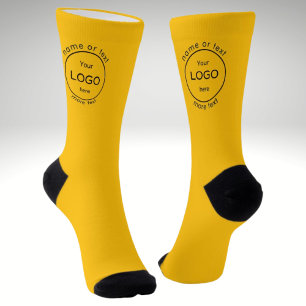 Calcetines Agrega el logotipo de la tienda de negocios de tu 