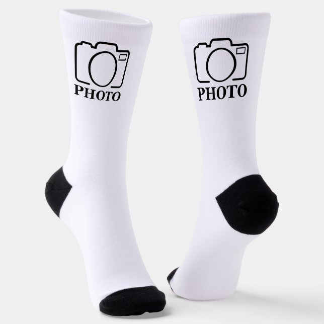 Calcetines Agregar foto personalizada boda moderna linda eleg (Angular)