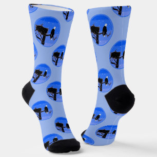 Calcetines Águila calva en invierno - Arte de vida salvaje or