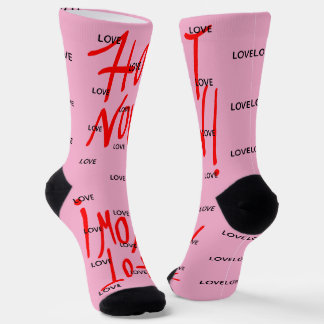 Calcetines AHORA CALIENTE ROSA con AMOR