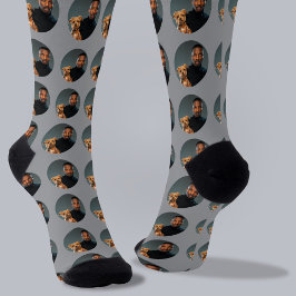 Calcetines Al mejor perro papá Personalizado foto y texto