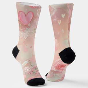 Calcetines Alas de papel y rosas